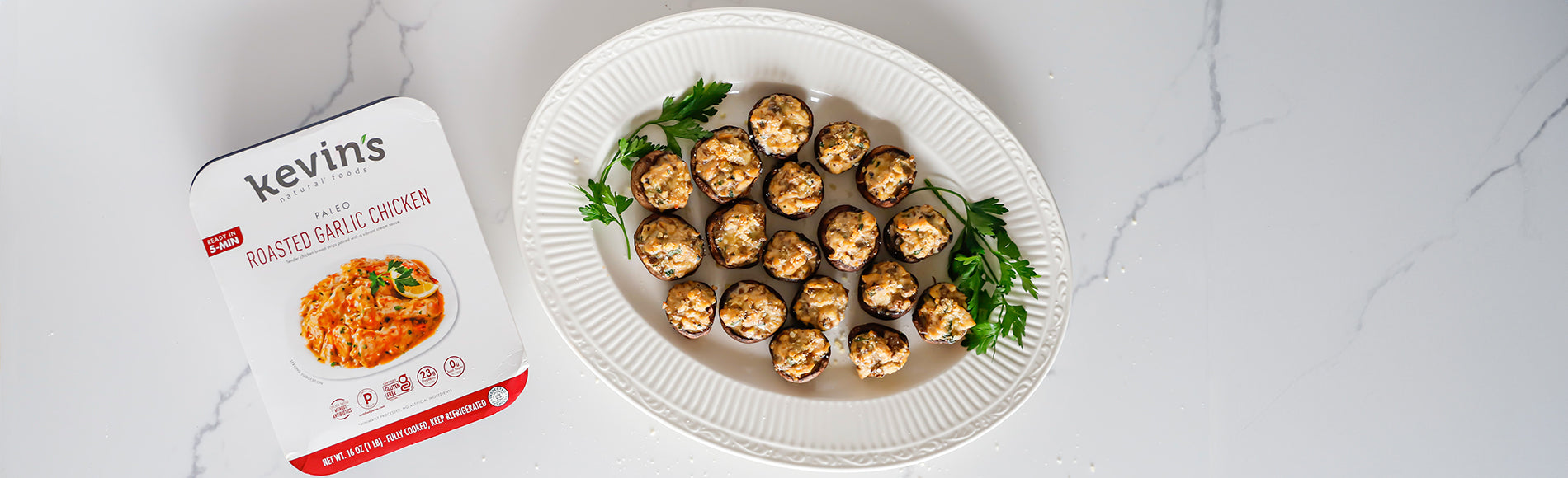 Roasted Garlic Stuffed Mushrooms Kevin's Natural Foods