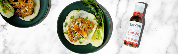 Kung Pao Cauliflower Steaks & Bok Choy