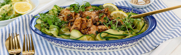 Chicken Marsala with Zucchini Ribbon Noodles