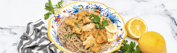 Chicken Piccata with Grain Free Spaghetti