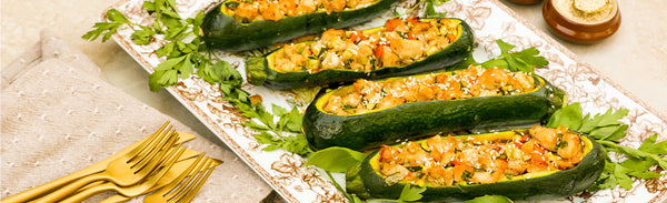 Teriyaki Chicken Zucchini Boats